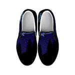 Virgo Constellation Print Black Slip On Shoes