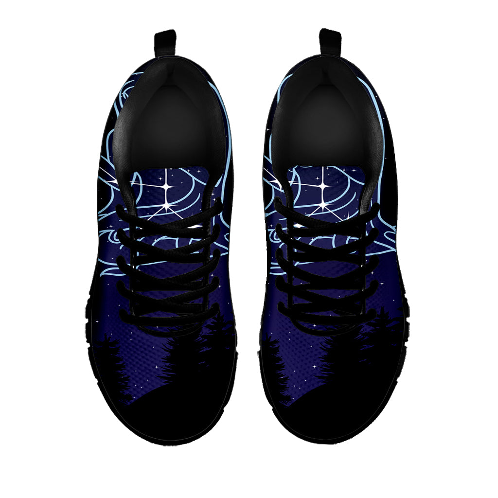 Virgo Constellation Print Black Sneakers