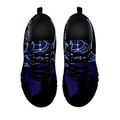 Virgo Constellation Print Black Sneakers