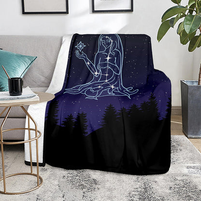Virgo Constellation Print Blanket