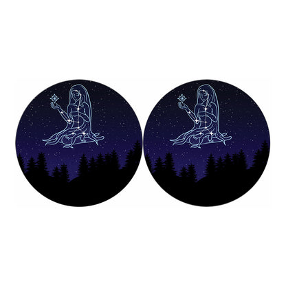 Virgo Constellation Print Car Coasters