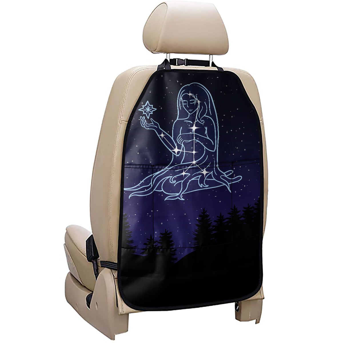 Virgo Constellation Print Car Seat Organizers