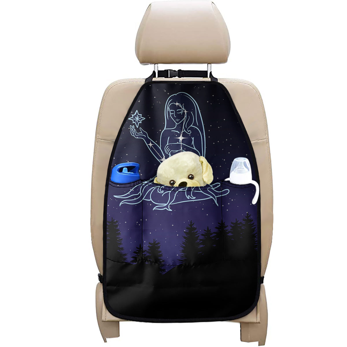 Virgo Constellation Print Car Seat Organizers