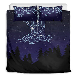 Virgo Constellation Print Duvet Cover Bedding Set