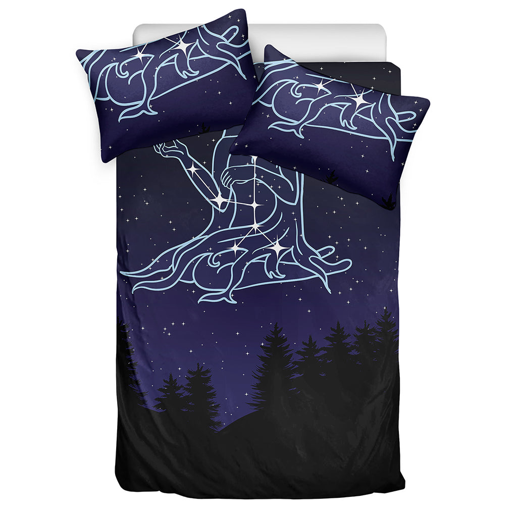 Virgo Constellation Print Duvet Cover Bedding Set