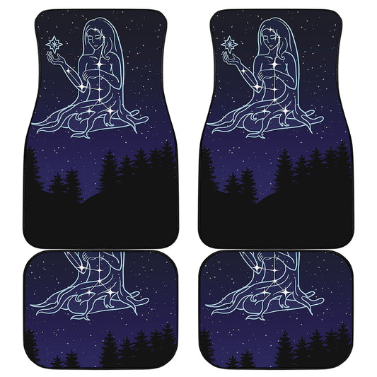 Virgo Constellation Print Front and Back Car Floor Mats