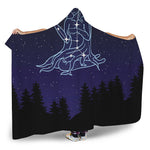 Virgo Constellation Print Hooded Blanket