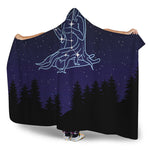 Virgo Constellation Print Hooded Blanket