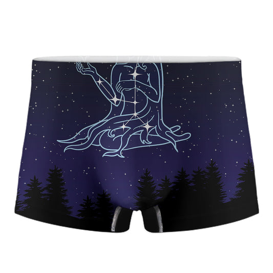Virgo Constellation Print Men's Boxer Briefs