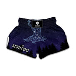 Virgo Constellation Print Muay Thai Boxing Shorts