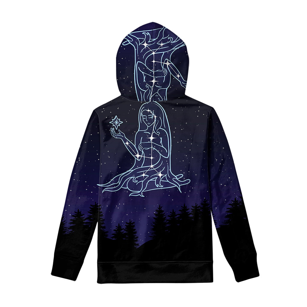 Virgo Constellation Print Pullover Hoodie
