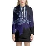 Virgo Constellation Print Pullover Hoodie Dress