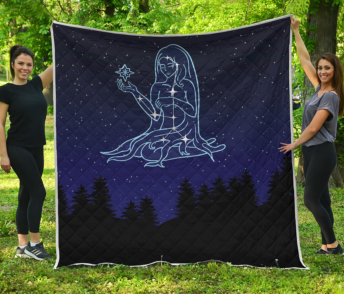 Virgo Constellation Print Quilt