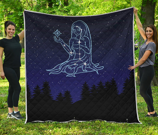 Virgo Constellation Print Quilt