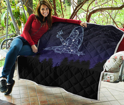 Virgo Constellation Print Quilt