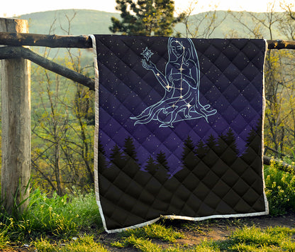 Virgo Constellation Print Quilt