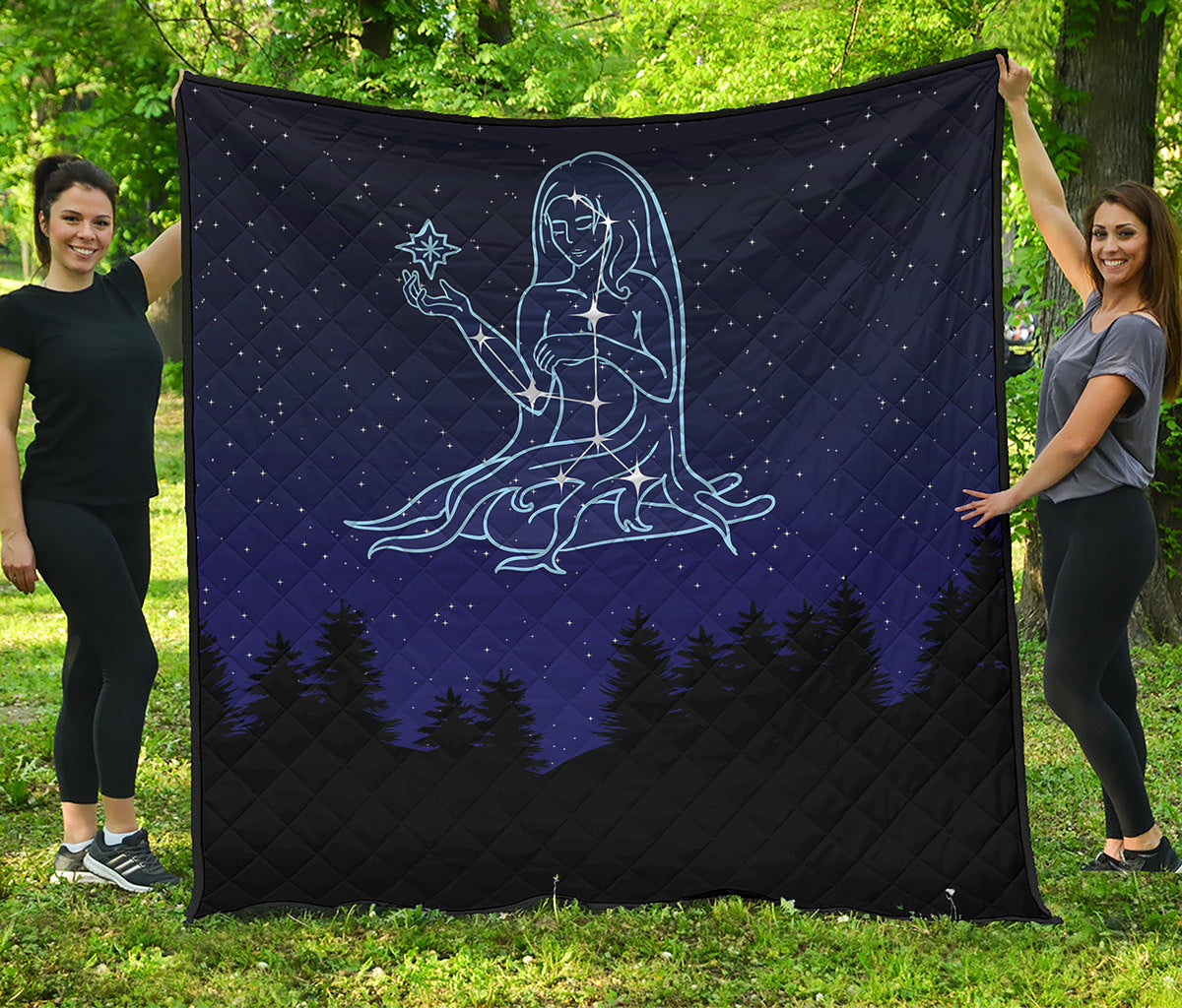 Virgo Constellation Print Quilt