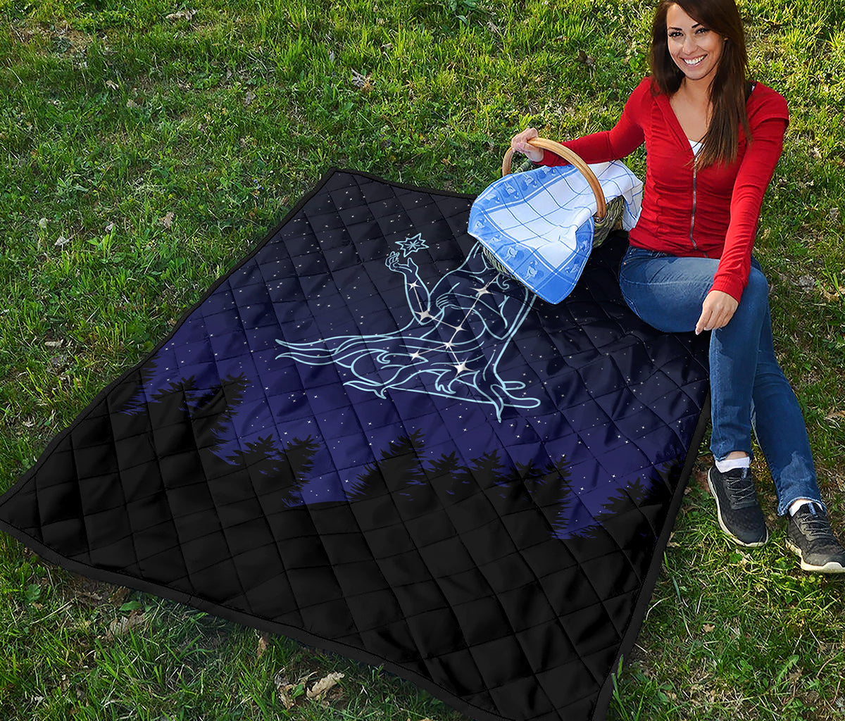 Virgo Constellation Print Quilt