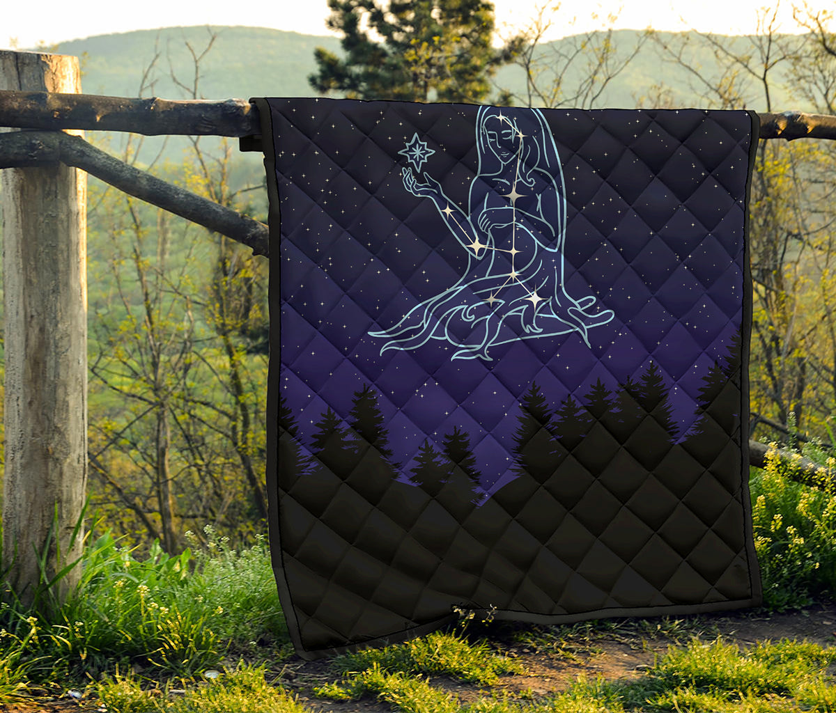 Virgo Constellation Print Quilt