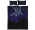 Virgo Constellation Print Quilt Bed Set