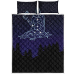 Virgo Constellation Print Quilt Bed Set