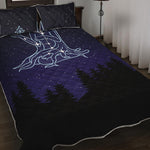 Virgo Constellation Print Quilt Bed Set