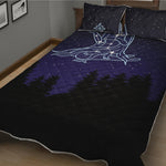 Virgo Constellation Print Quilt Bed Set
