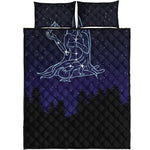 Virgo Constellation Print Quilt Bed Set