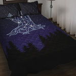 Virgo Constellation Print Quilt Bed Set
