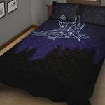 Virgo Constellation Print Quilt Bed Set