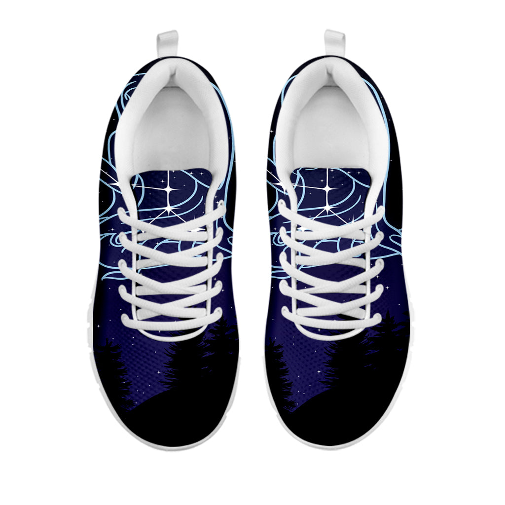 Virgo Constellation Print White Sneakers