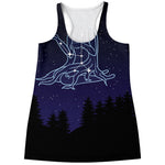 Virgo Constellation Print Women's Racerback Tank Top