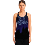 Virgo Constellation Print Women's Racerback Tank Top