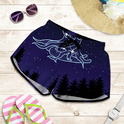 Virgo Constellation Print Women's Shorts