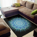 Vishuddha Chakra Mandala Print Floor Mat