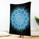 Vishuddha Chakra Mandala Print Blanket