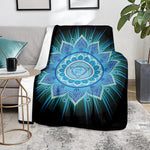 Vishuddha Chakra Mandala Print Blanket