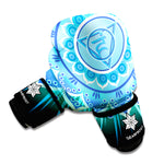Vishuddha Chakra Mandala Print Boxing Gloves