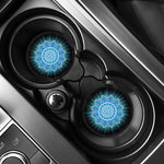 Vishuddha Chakra Mandala Print Car Coasters