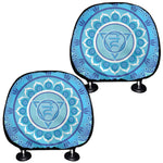 Vishuddha Chakra Mandala Print Car Headrest Covers