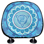 Vishuddha Chakra Mandala Print Car Headrest Covers