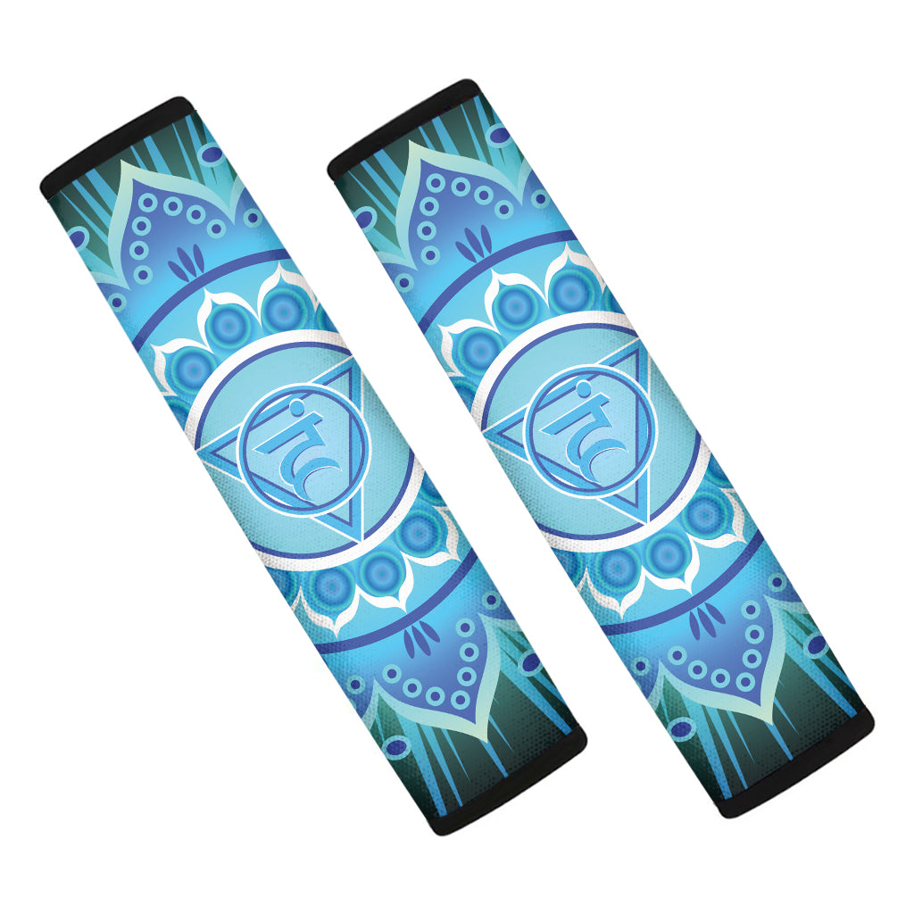 Vishuddha Chakra Mandala Print Car Seat Belt Covers