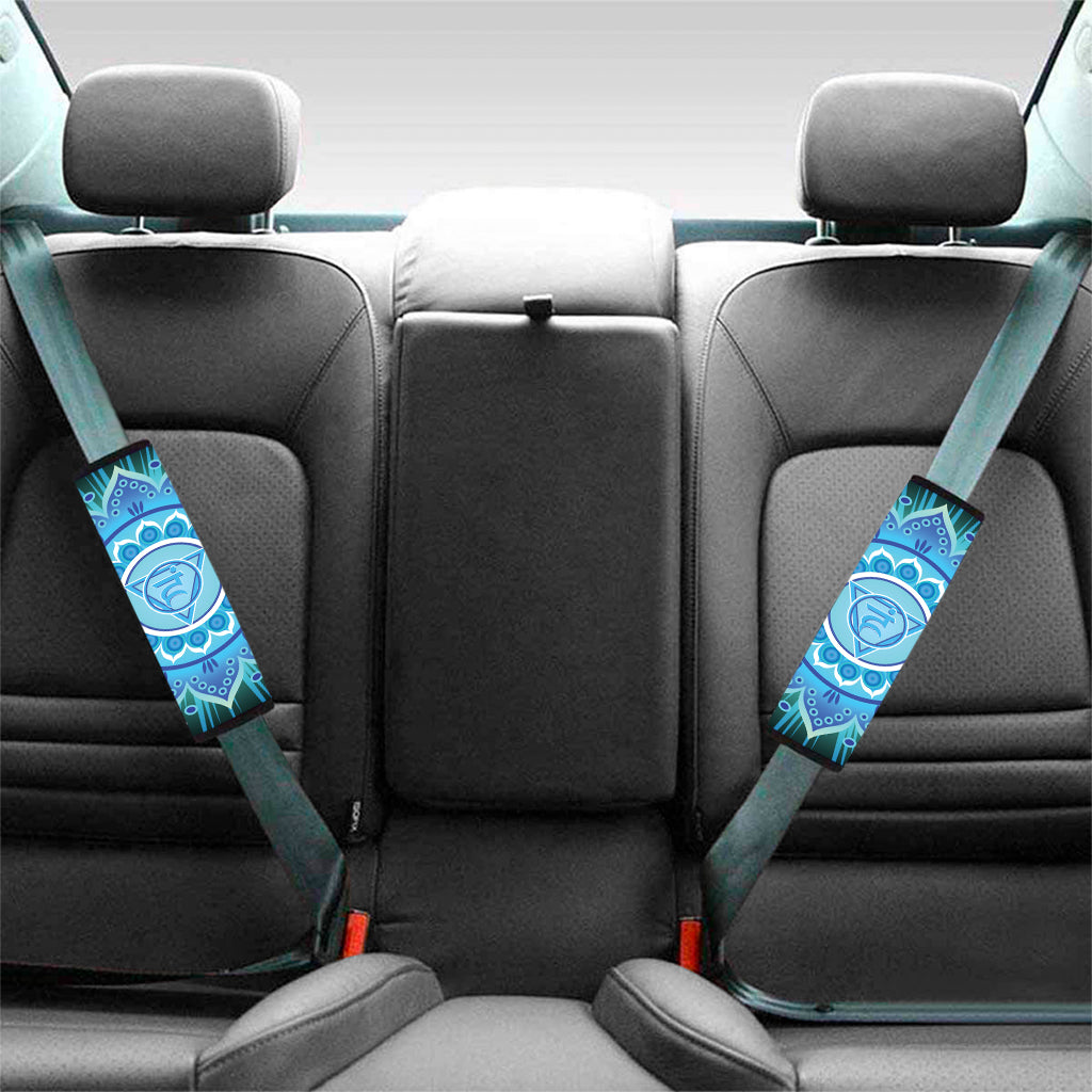 Vishuddha Chakra Mandala Print Car Seat Belt Covers