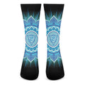 Vishuddha Chakra Mandala Print Crew Socks