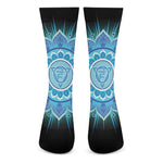 Vishuddha Chakra Mandala Print Crew Socks