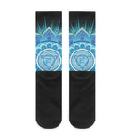 Vishuddha Chakra Mandala Print Crew Socks