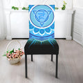 Vishuddha Chakra Mandala Print Dining Chair Slipcover