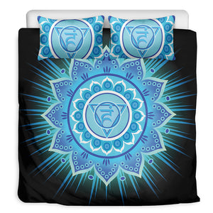 Vishuddha Chakra Mandala Print Duvet Cover Bedding Set