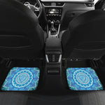 Vishuddha Chakra Mandala Print Front and Back Car Floor Mats
