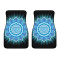 Vishuddha Chakra Mandala Print Front Car Floor Mats